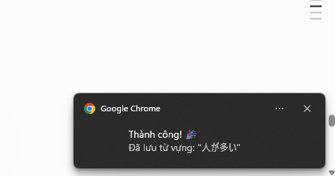 Thông báo Windows Toast khi lưu